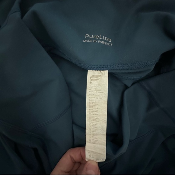 Teal Fabletics Pureluxe Leggings Size XL - Picture 6 of 7
